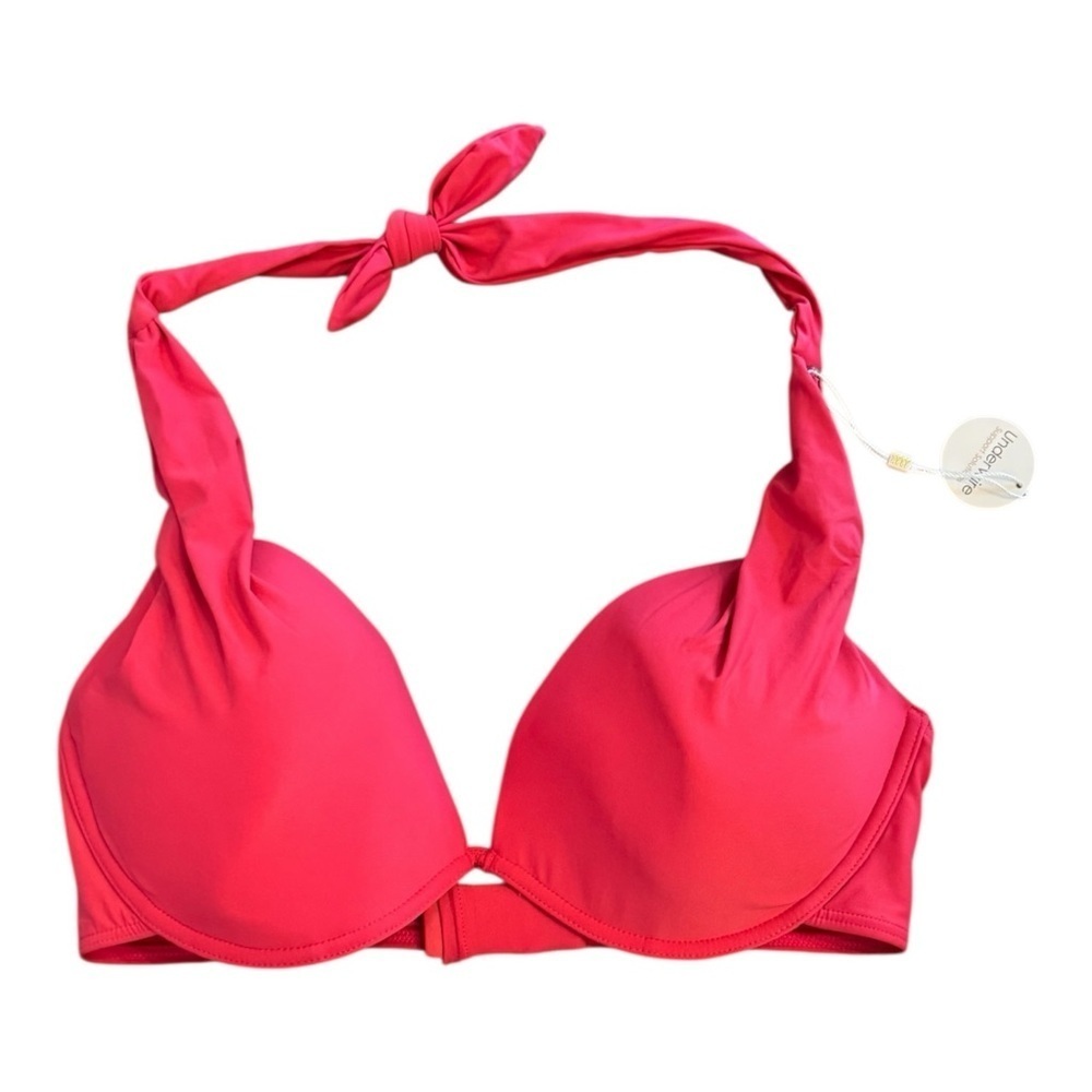 Contours by Coco Reef Cameo Halter Underwire Bikini Top in Dragonfruit NWT - Picture 2 of 5